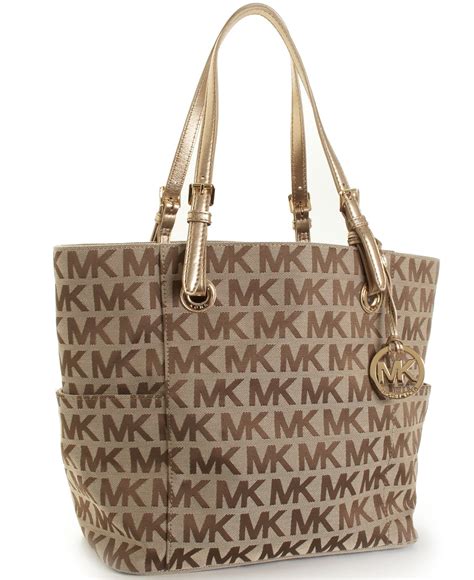 michael kors signature fabric tote|Michael Kors signature purses.